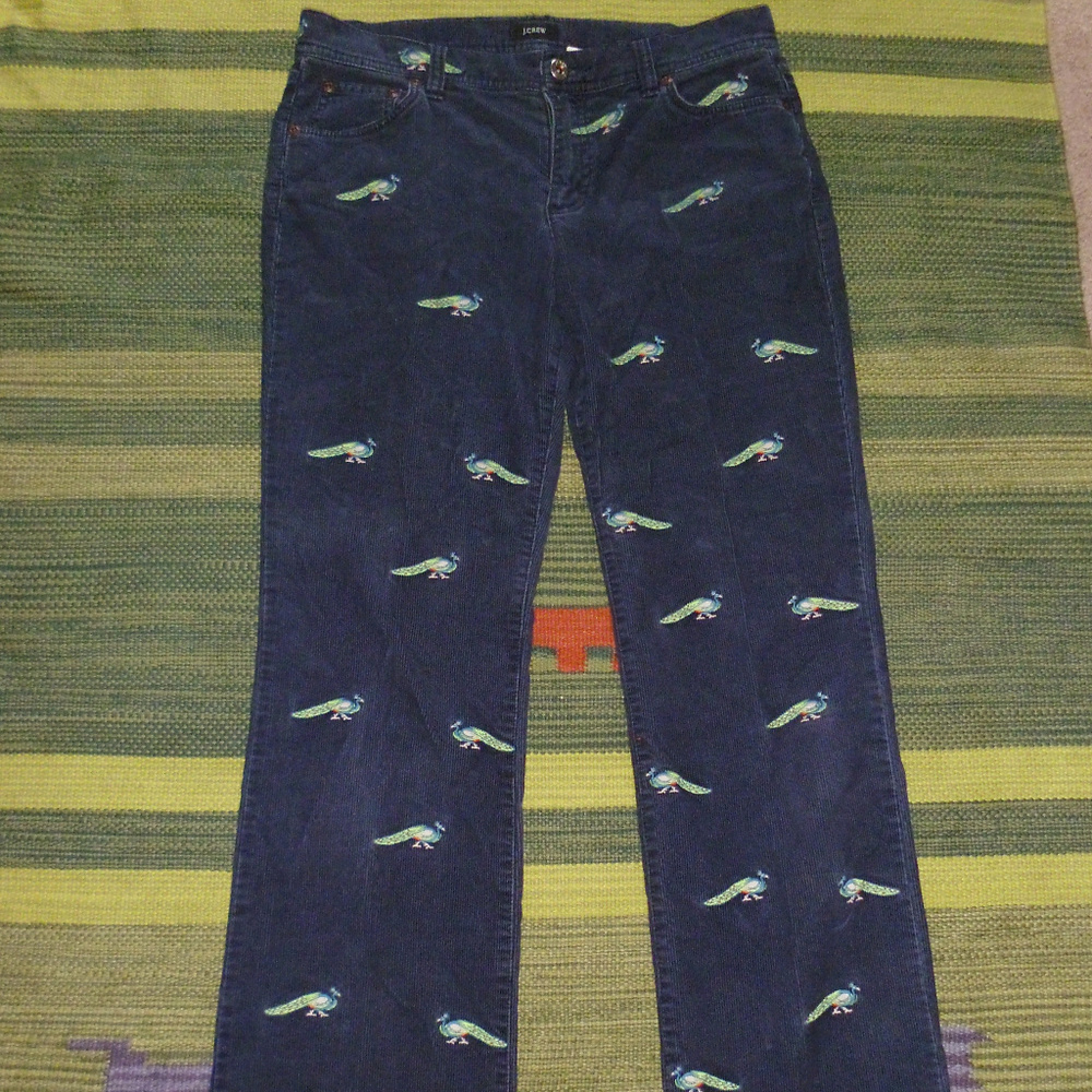 J. Crew navy peacock corduroys petite 6
